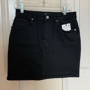 Zara Black denim mini skirt